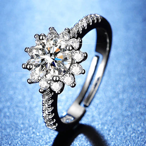 NAVIIRA Crystal Blossom Ring