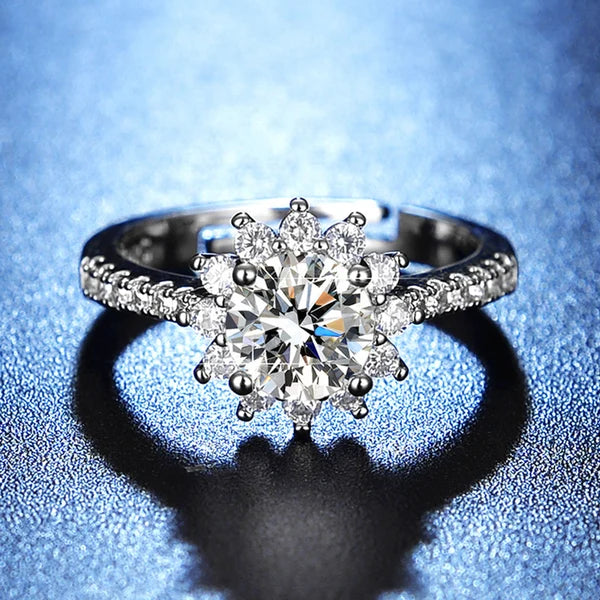 NAVIIRA Crystal Blossom Ring