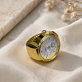 Retro Vogue – Premium Square Dial Gold Statement Ring Watch NVR-0429