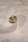 Moon & Sun Duo – Modern Two-Tone Silver & Gold Ring Watch NVR-0431