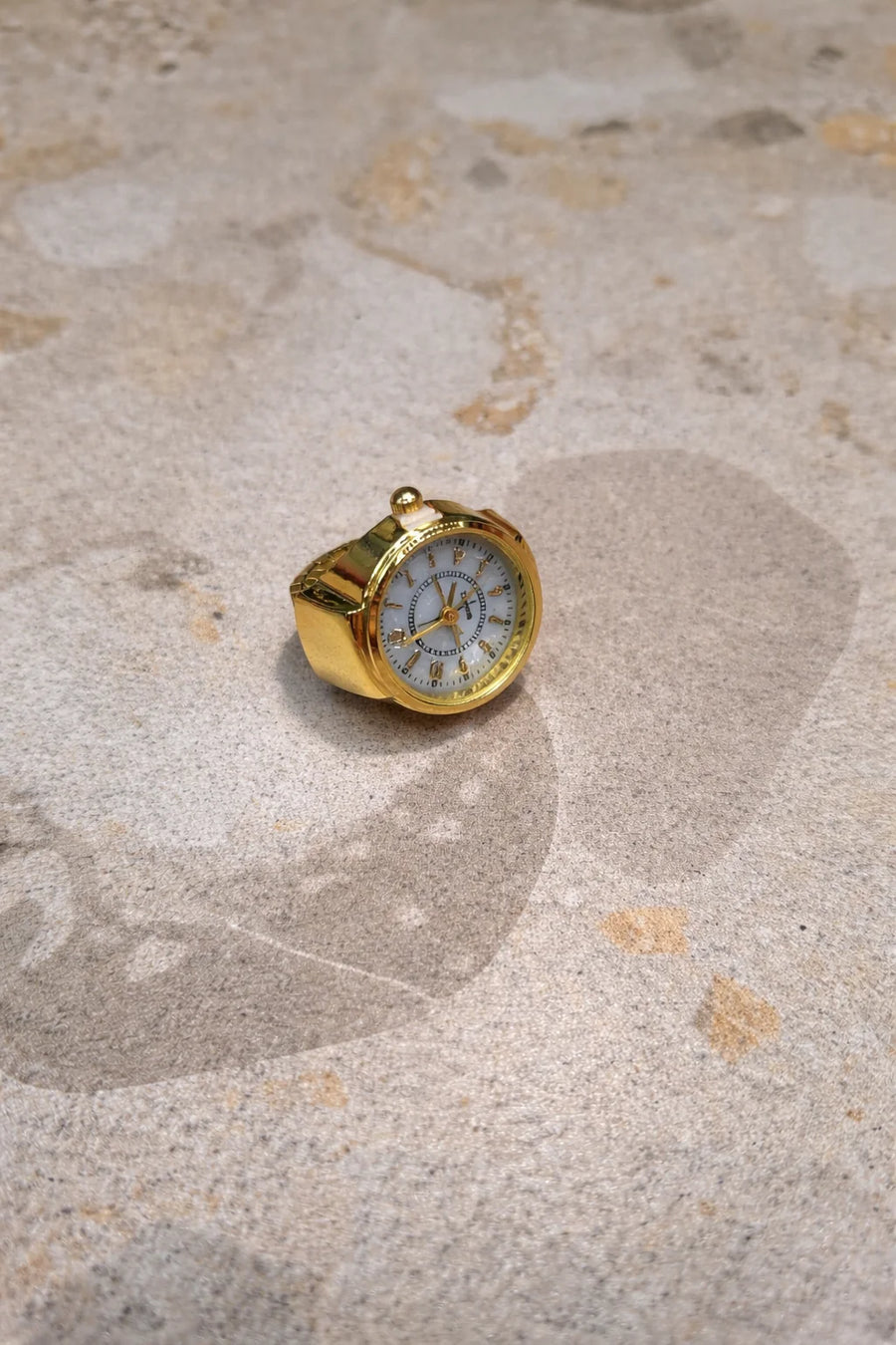 Moon & Sun Duo – Modern Two-Tone Silver & Gold Ring Watch NVR-0431