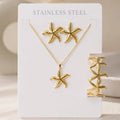 Gold Starfish Jewellery Set  NVR-0441