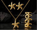 Gold Starfish Jewellery Set  NVR-0441