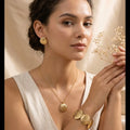 Gold Seashell Jewellery Set NVR-0446