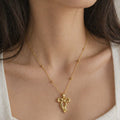 Grace Ribbon Bow Necklace NVR-0473