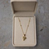 Gold Clover Lariat Necklace NVR-0474