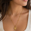 Gold Clover Lariat Necklace NVR-0474