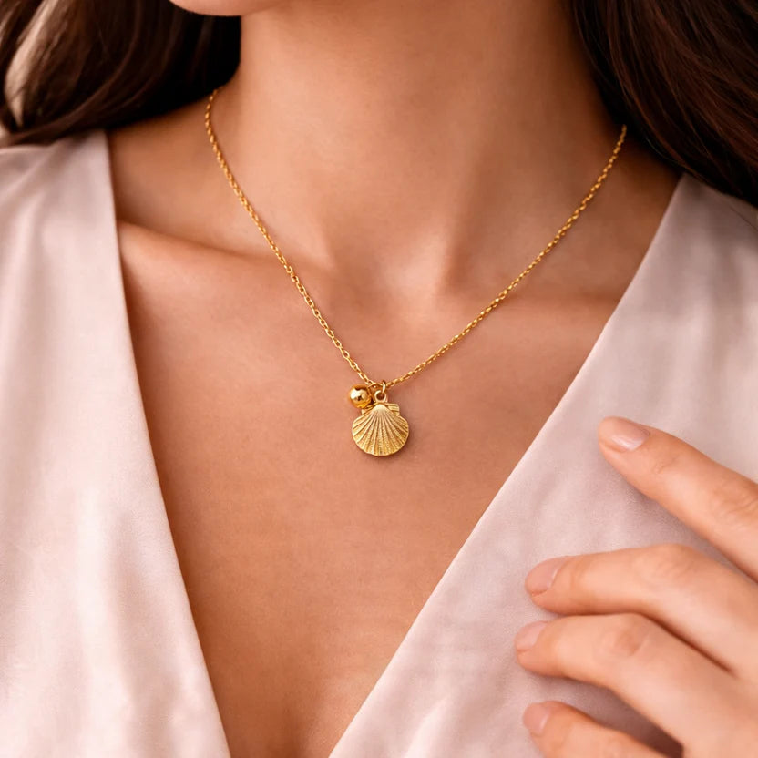Serene Tides Seashell Necklace NVR-0477