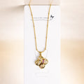 Golden Clover Blossom Necklace NVR-0479