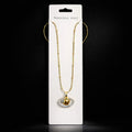 Golden Saturn Orb Necklace NVR-0484