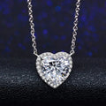 Silver Heart Halo Necklace NVR-0486