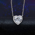 Silver Heart Halo Necklace NVR-0486