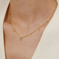 Baguette Crystal Droplet Necklace NVR -0487
