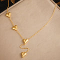 Love Rains Down Cascading Heart Lariat Necklace NVR-0495