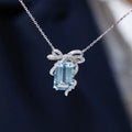 Cinderella's Secret — The Blue Topaz Bow Necklace NVR-0505