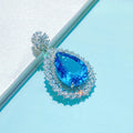 Snow White's Royal Blue Teardrop Halo Necklace NVR-0506