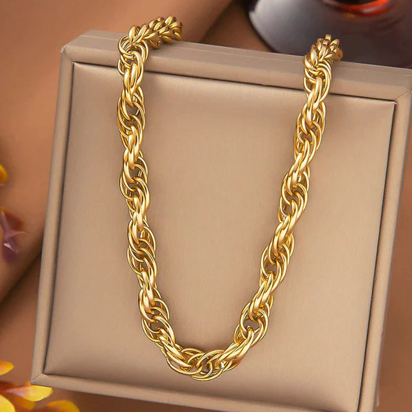 Moana's Gold — The Twisted Rope Chain Necklace NVR-0508
