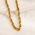 Moana's Gold — The Twisted Rope Chain Necklace NVR-0508