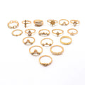 Born Under Golden Stars — Gold Opal Celestial Multi Stack Ring Set NVR-0511