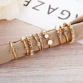 Stargazer's Collection — Gold Celestial CZ Star & Moon Ring Set NVR-0517