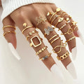 The Golden Everything — Mega Gold Stack Ring Set NVR-0520