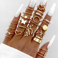 Golden Universe — Nature Butterfly & Charm Mega Ring Set NVR-0522