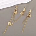 Free Like a Butterfly — Gold Chain Connected Butterfly Ring Set NVR-0525