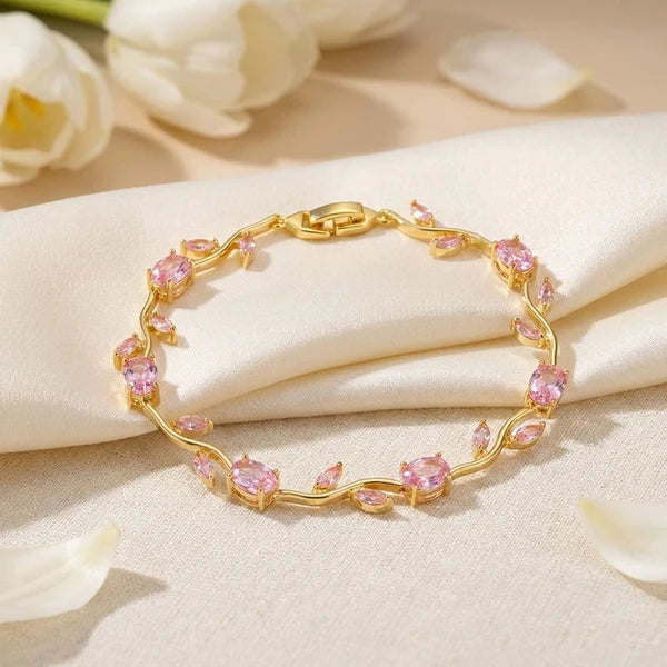 NAVIIRA Rapunzel Pink Bloom Tulip Bracelet