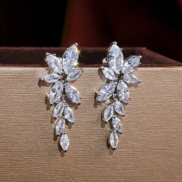 NAVIIRA Cinderella Crystal Bloom Earrings