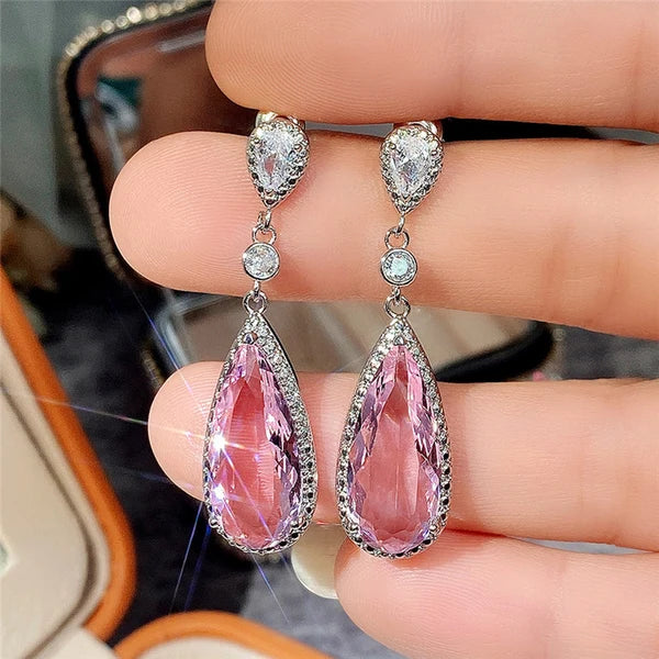 NAVIIRA Rapunzel Rose Crystal Earrings