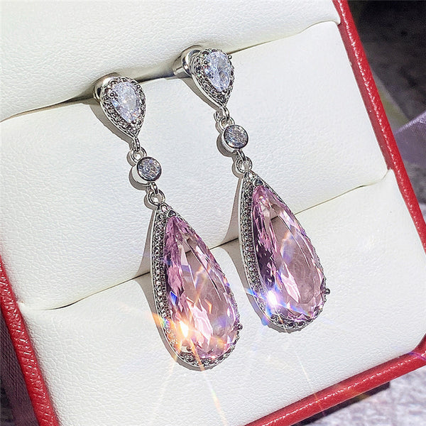 NAVIIRA Rapunzel Rose Crystal Earrings